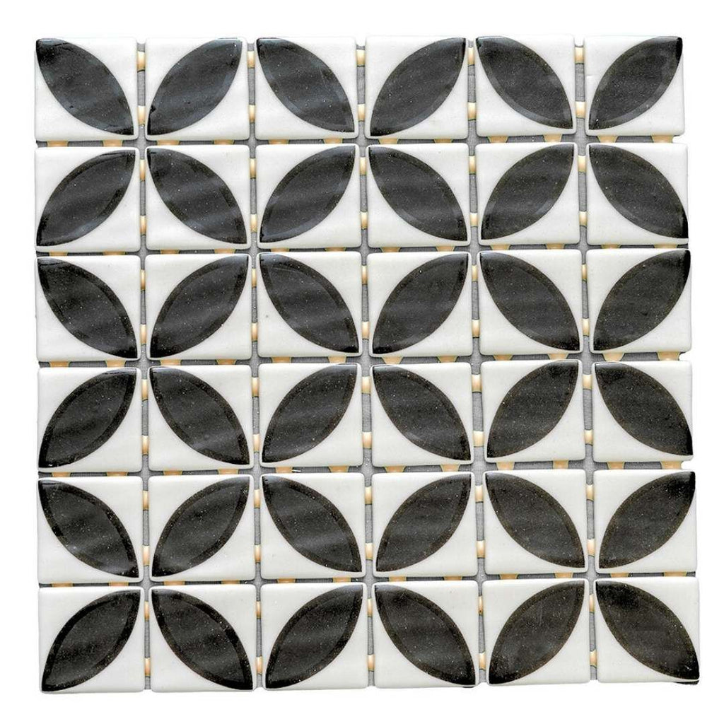 Timeless Penta Lily Glass Mosaic Tile
