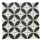 Timeless Penta Lily Glass Mosaic Tile