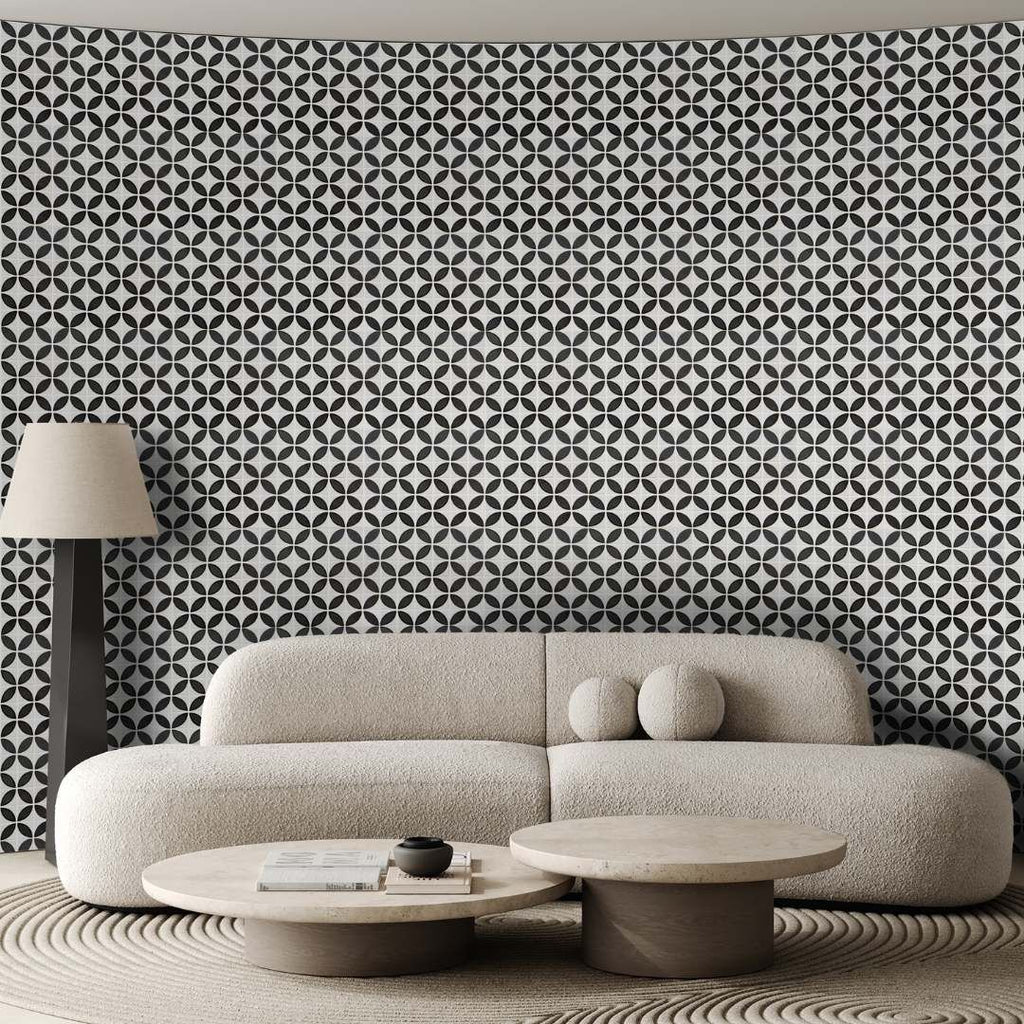 Timeless Penta Lily Glass Mosaic Tile