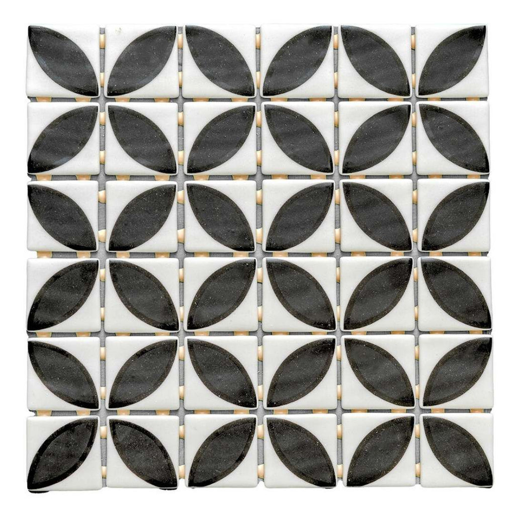 Timeless Penta Lily Glass Mosaic Tile