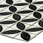 Timeless Penta Lily Glass Mosaic Tile