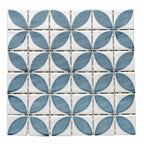 Timeless Penta Lily Glass Mosaic Tile