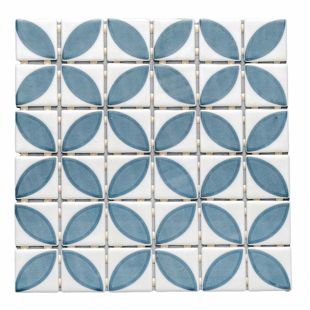 Timeless Penta Lily Glass Mosaic Tile