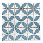 Timeless Penta Lily Glass Mosaic Tile