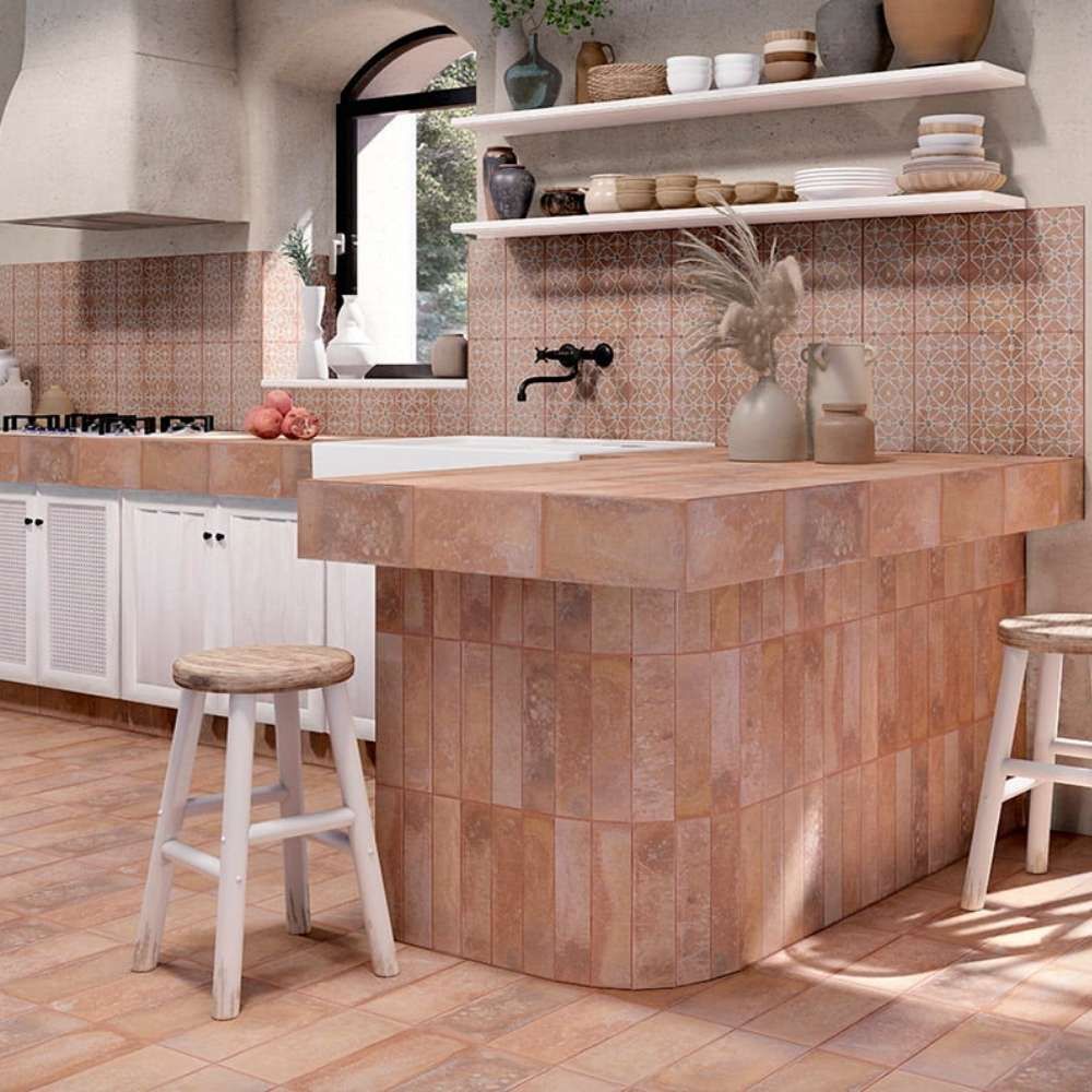 Rose Decor Matte Porcelain Tile | 6” x 12”